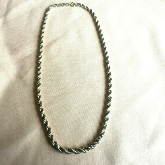 Sterling silver 875 rope chain 20'' - Picture 3 of 8
